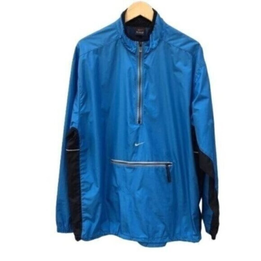Vintage 90s Nike Men’s Anorak Windbreaker Jacket Packable Center Swoosh XL